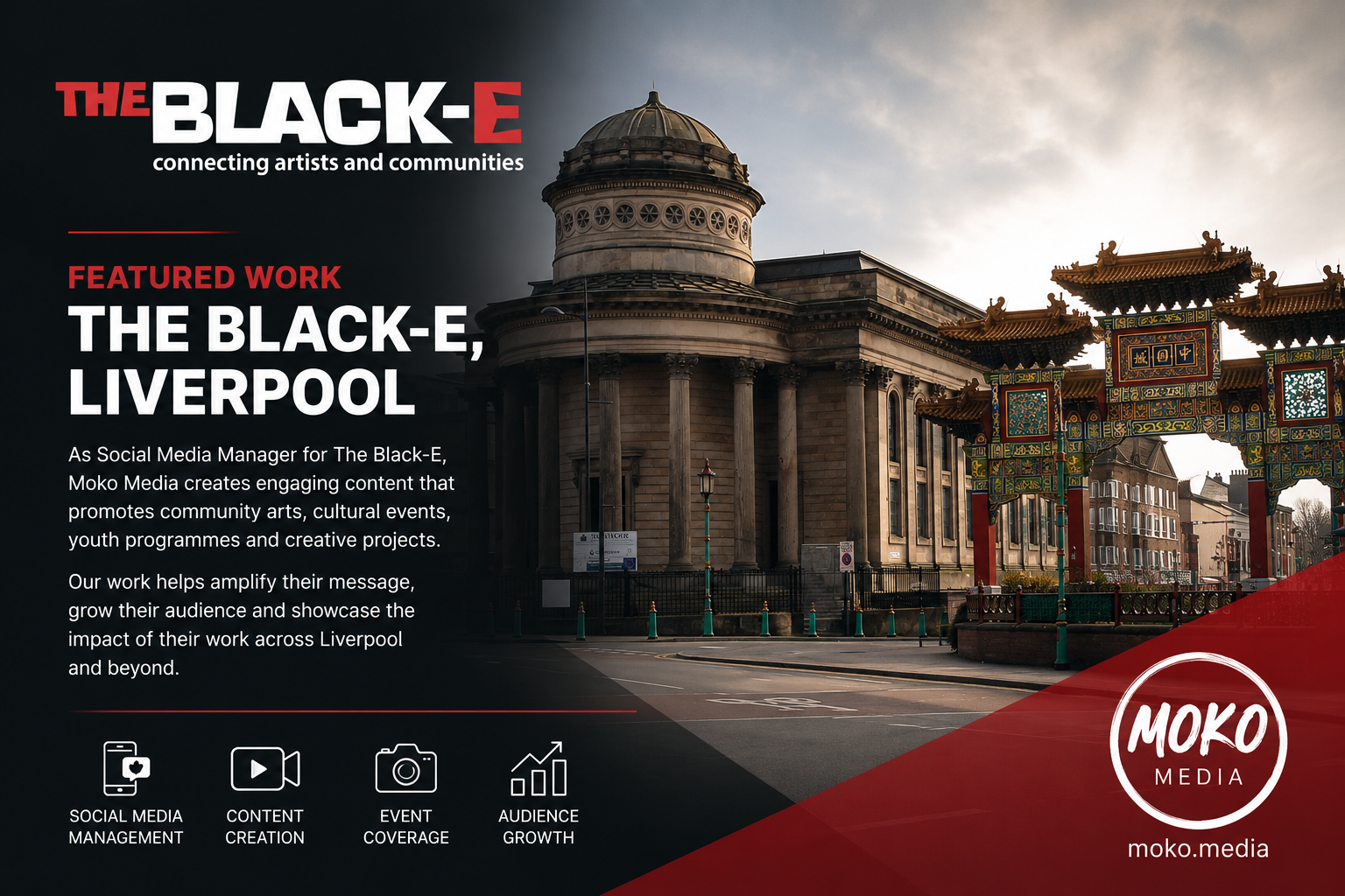 The Black-E, Liverpool — featured work by Moko Media
